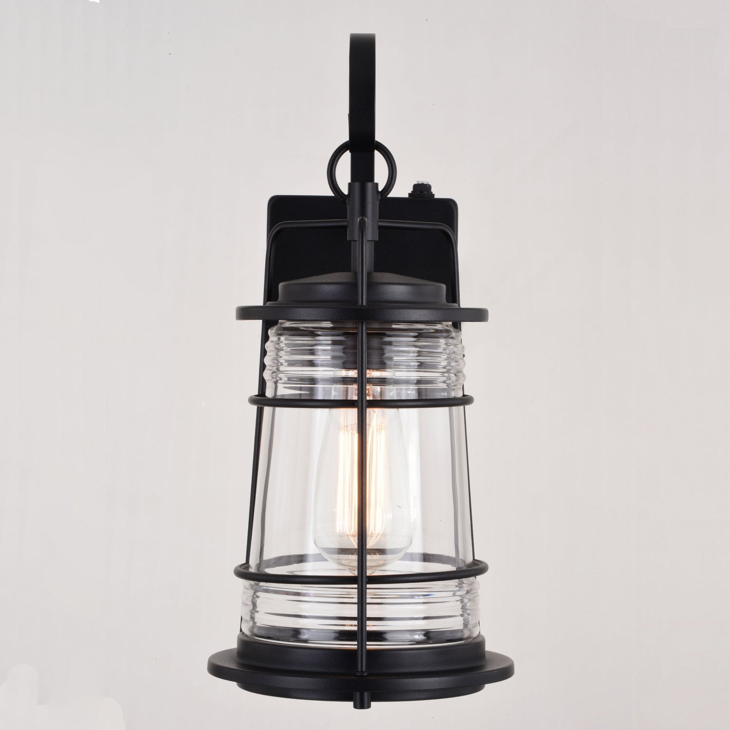 Vaxcel - T0629 - One Light Outdoor Wall Mount - Montauk - Textured Black