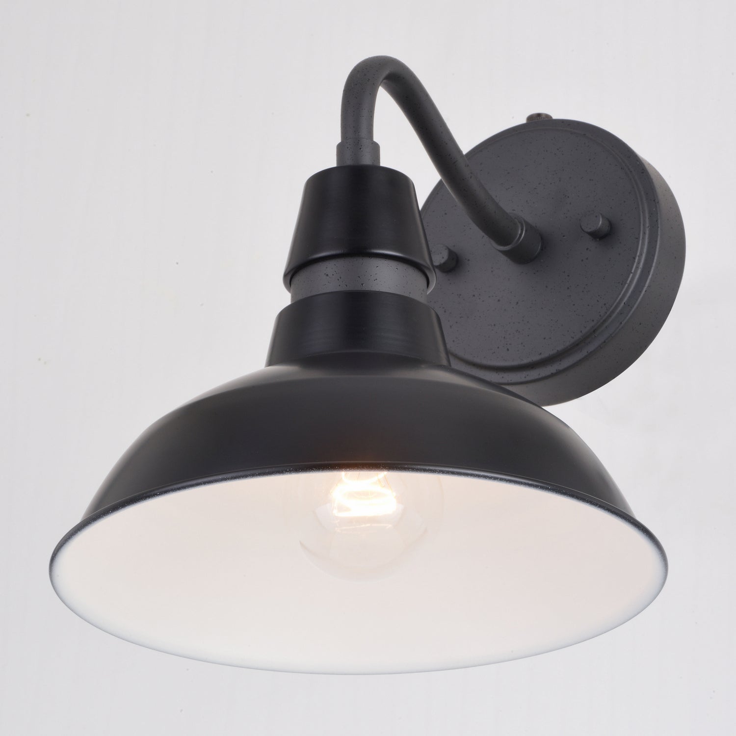 Vaxcel - T0650 - One Light Outdoor Wal Mount - Buena Park - Black and Vintage Black with Matte White Inner