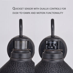 Vaxcel - T0670 - One Light Outdoor Motion Sensor Wall Mount - Outland - Aged Iron/Light Gold