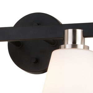 Vaxcel - W0407 - Four Light Vanity - Vermont - Matte Black and Satin Nickel