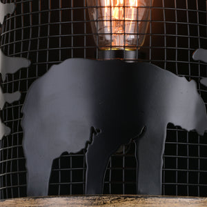 Vaxcel - W0408 - One Light Wall Sconce - Kodiak - Black and Burnished Teak