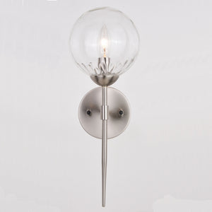 Vaxcel - W0409 - One Light Wall Sconce - Olson - Satin Nickel