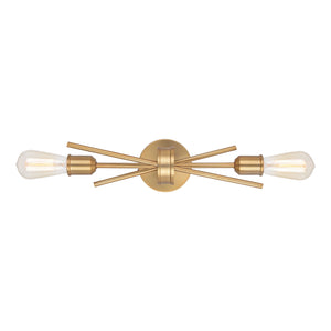 Vaxcel - W0420 - Two Light Wall Sconce - Estelle - Natural Brass