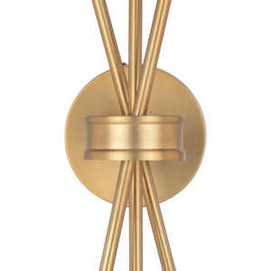 Vaxcel - W0420 - Two Light Wall Sconce - Estelle - Natural Brass