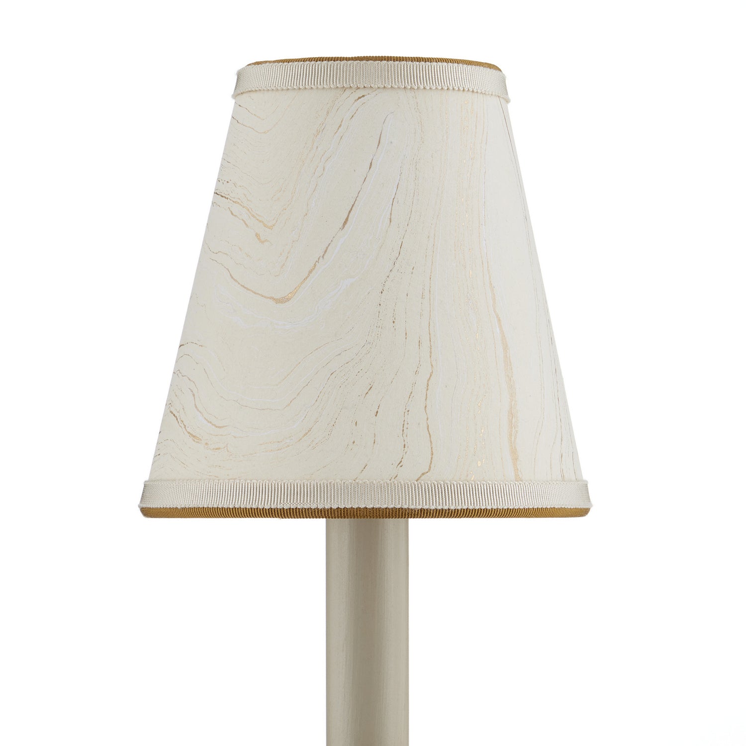 Currey and Company - 0900-0015 - Chandelier Shade - Cream/Gold