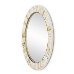 Currey and Company - 1000-0121 - Mirror - Niva - Cream/Brass/Mirror