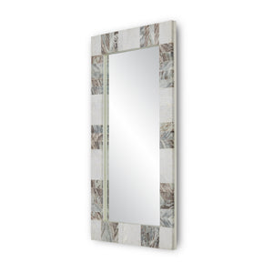 Currey and Company - 1000-0132 - Mirror - Elena - White/Brown/Mirror