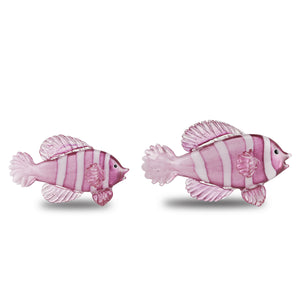 Currey and Company - 1200-0563 - Fish Set of 2 - Rialto - Pink/White