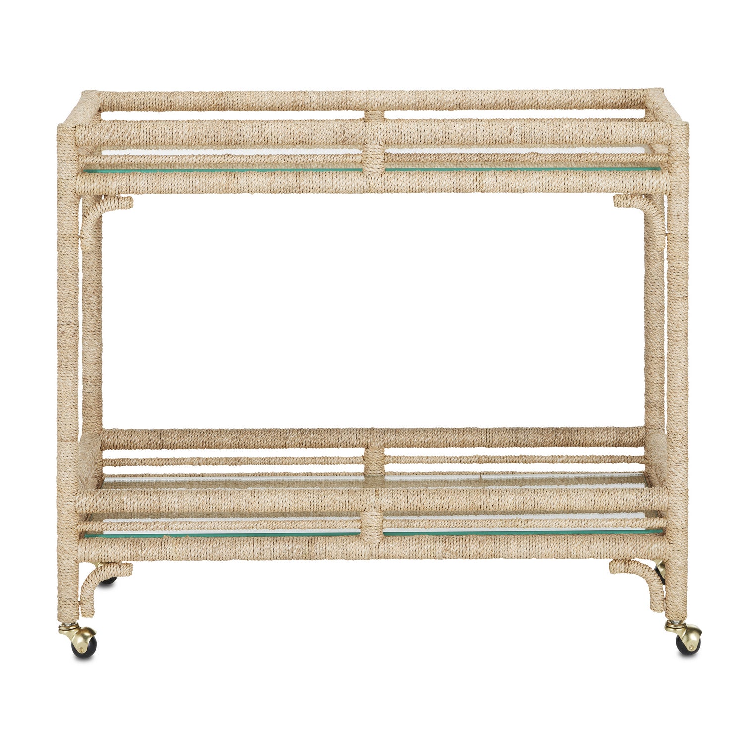 Currey and Company - 3000-0218 - Bar Cart - Olisa - Natural Rope