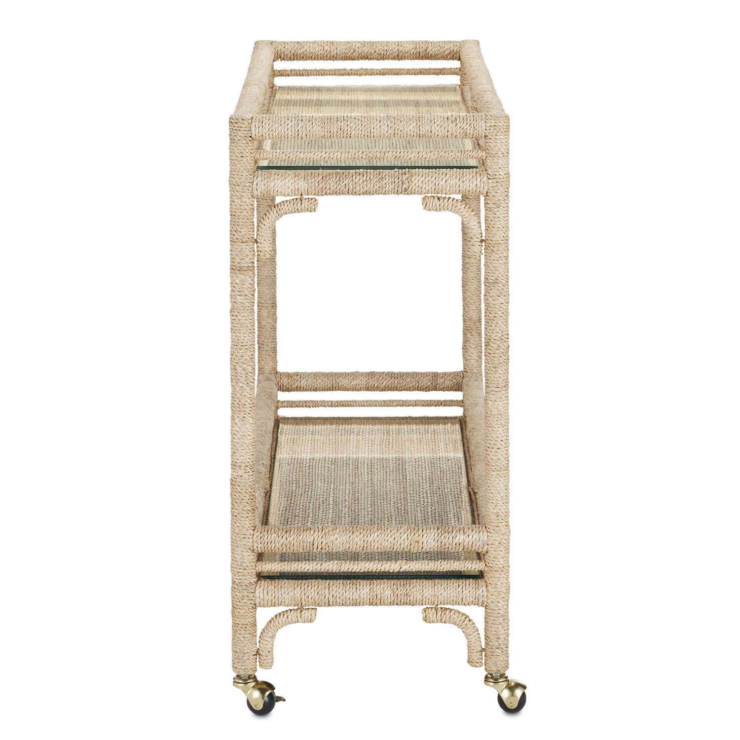 Currey and Company - 3000-0218 - Bar Cart - Olisa - Natural Rope