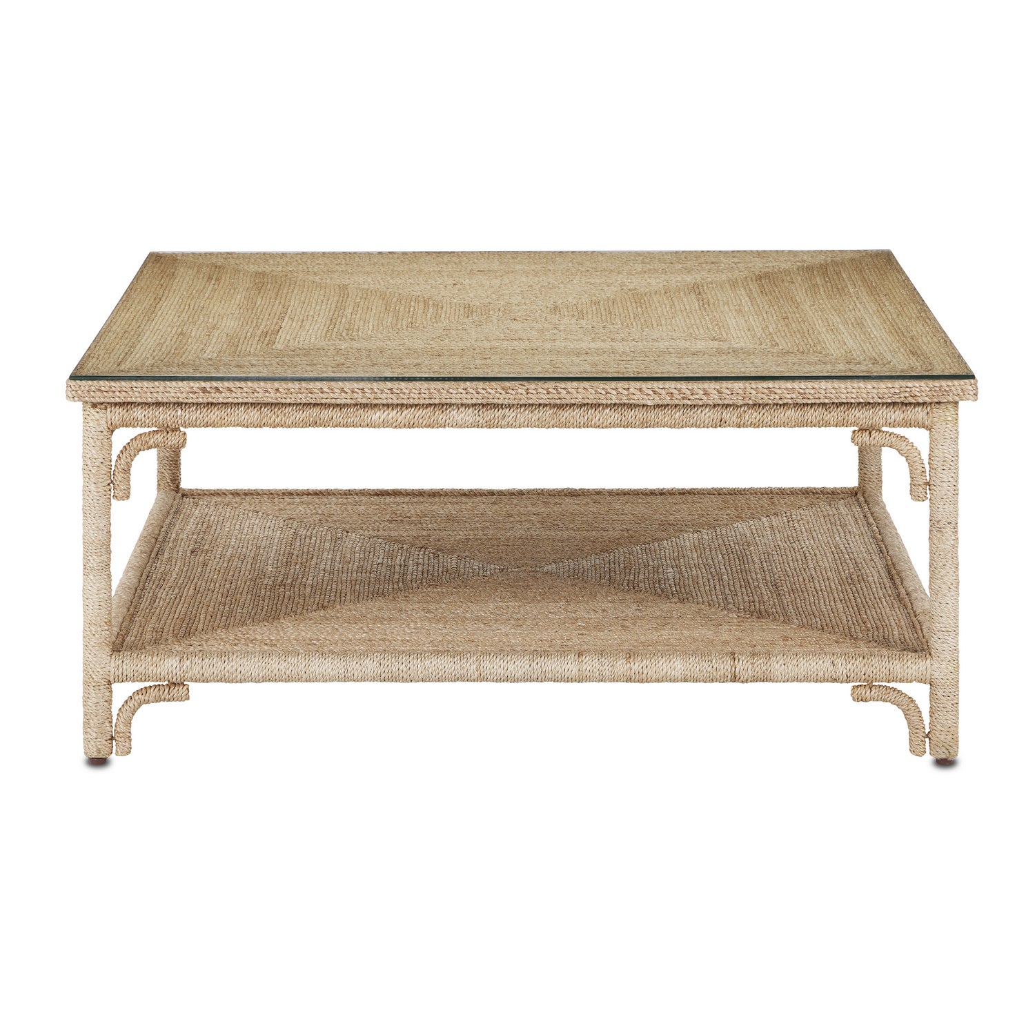 Currey and Company - 3000-0219 - Cocktail Table - Olisa - Natural Rope