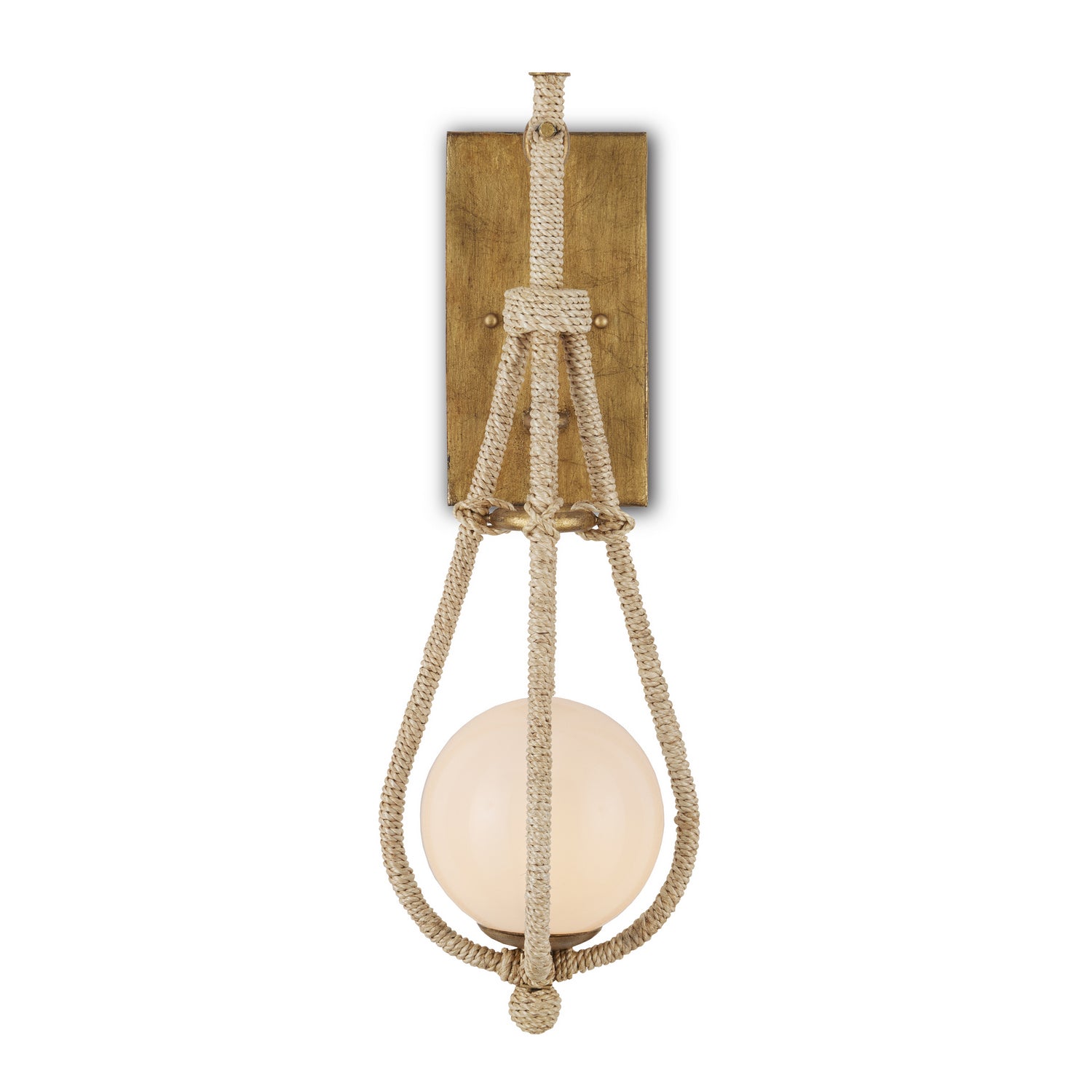 Currey and Company - 5000-0211 - One Light Wall Sconce - Passageway - Natural/Gold/White