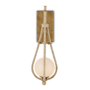 Currey and Company - 5000-0211 - One Light Wall Sconce - Passageway - Natural/Gold/White