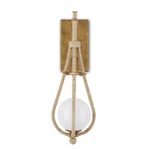 Currey and Company - 5000-0211 - One Light Wall Sconce - Passageway - Natural/Gold/White