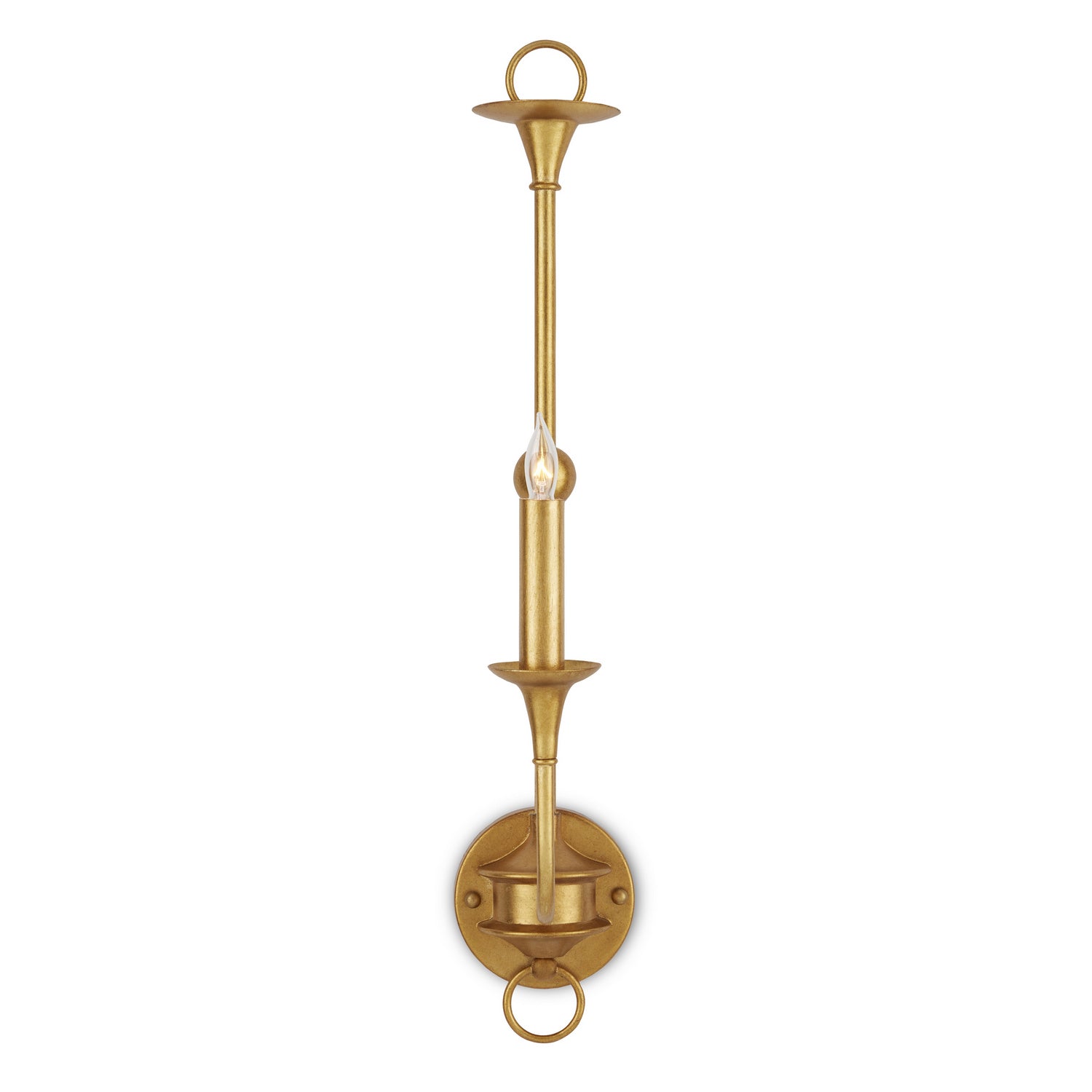 Currey and Company - 5000-0213 - One Light Wall Sconce - Nottaway - Contemporary Gold Leaf