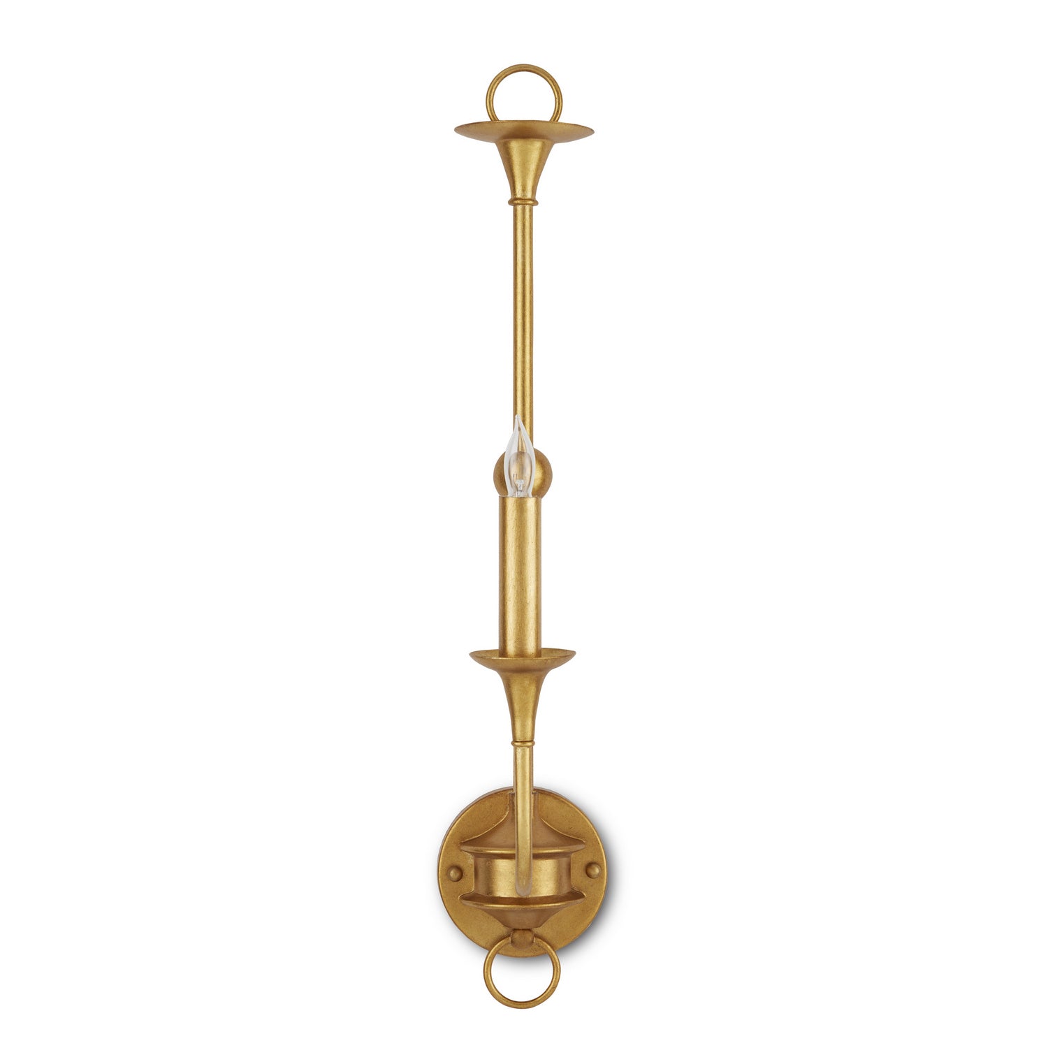 Currey and Company - 5000-0213 - One Light Wall Sconce - Nottaway - Contemporary Gold Leaf