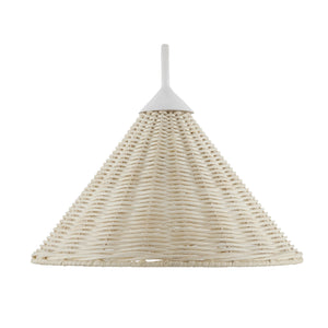 Currey and Company - 5000-0219 - One Light Wall Sconce - Basket - White/Bleached Natural