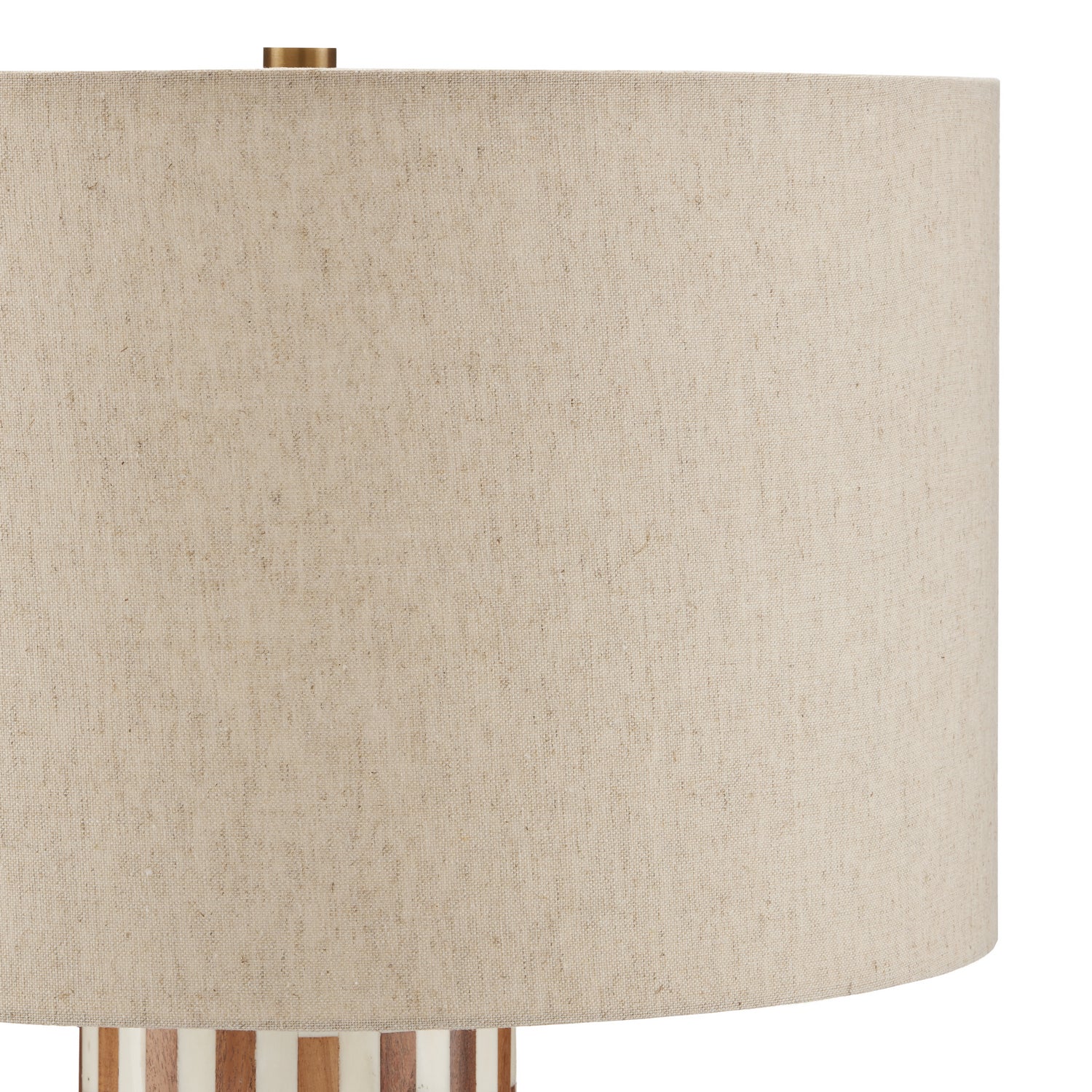 Currey and Company - 6000-0824 - One Light Table Lamp - Tia - White/Natural/Antique Brass