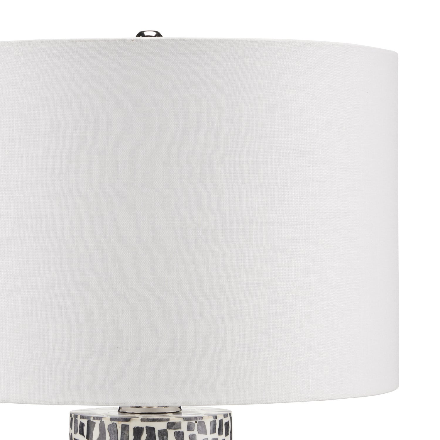 Currey and Company - 6000-0826 - One Light Table Lamp - Charcoal - Gray/White/Polished Nickel