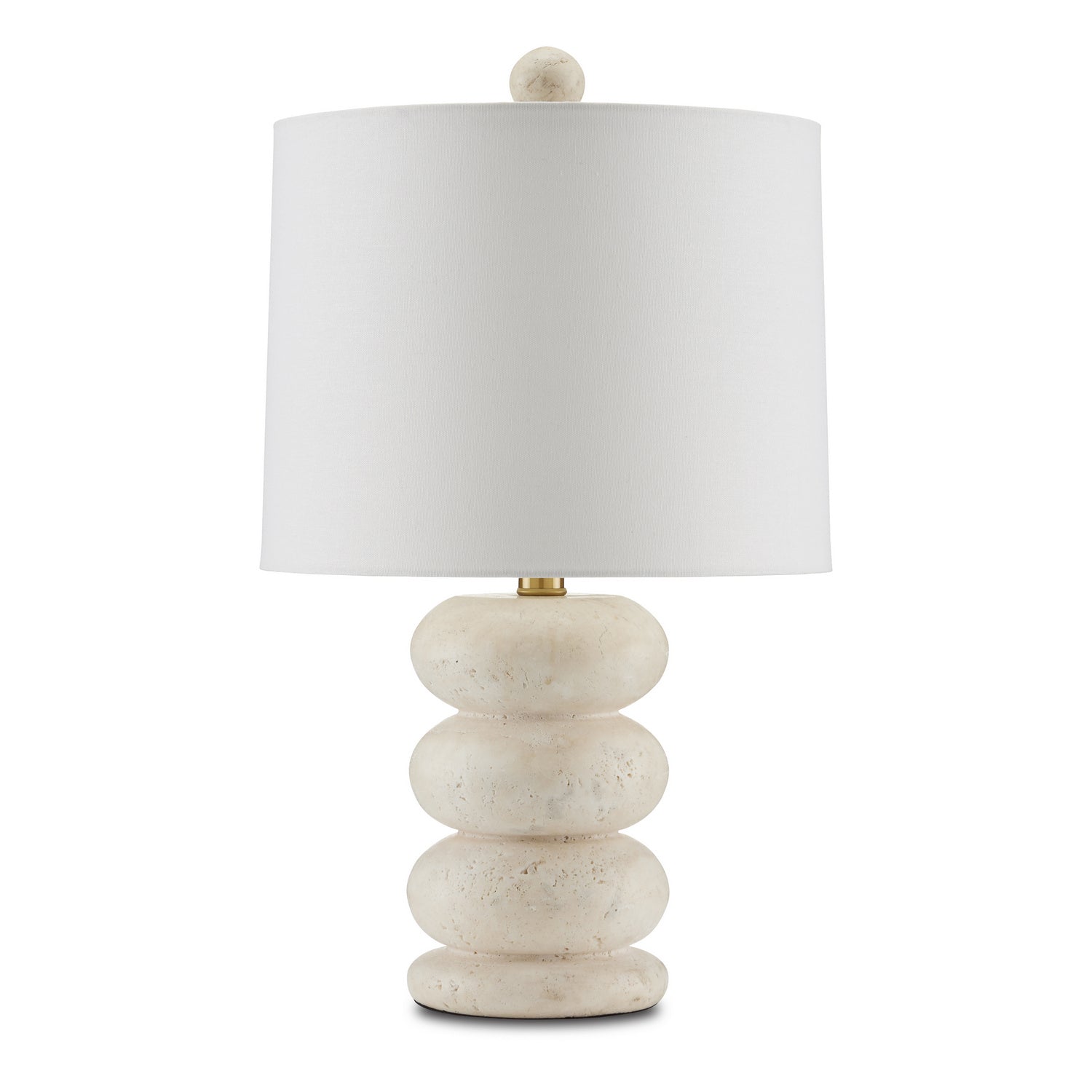 Currey and Company - 6000-0836 - One Light Table Lamp - Girault - Beige/Antique Brass