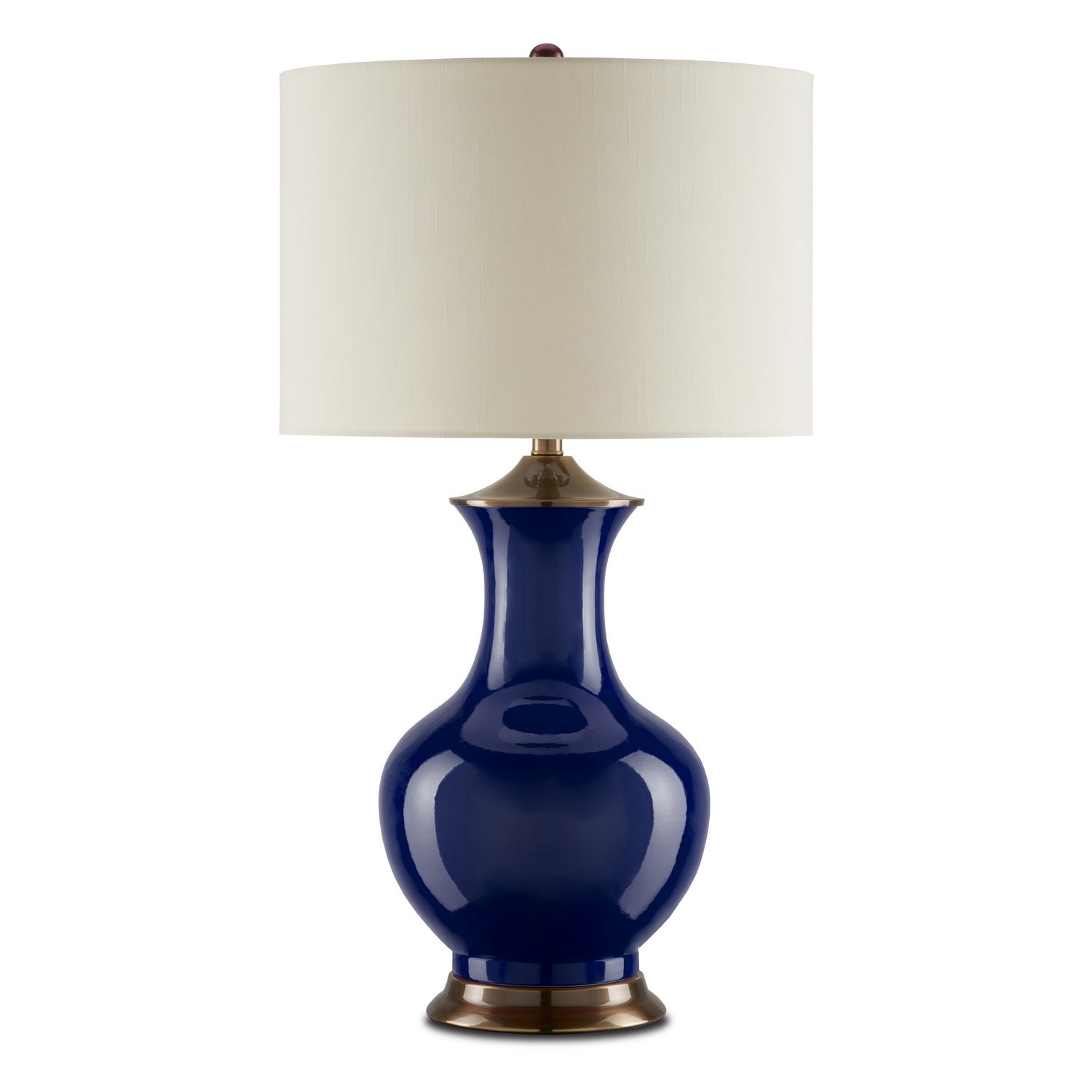 Currey and Company - 6000-0841 - One Light Table Lamp - Lilou - Blue/Antique Brass