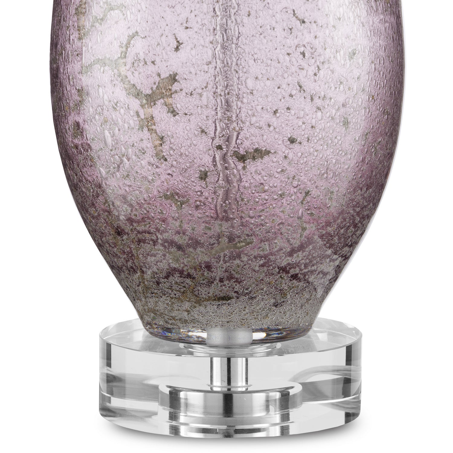 Currey and Company - 6000-0854 - One Light Table Lamp - Optimist - Purple/Clear/Antique Nickel