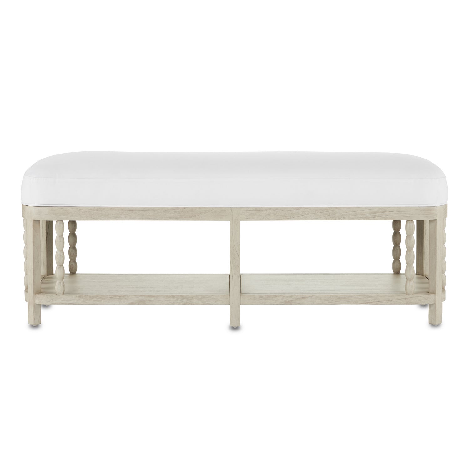 Currey and Company - 7000-0671 - Bench - Norene - Fog Gray