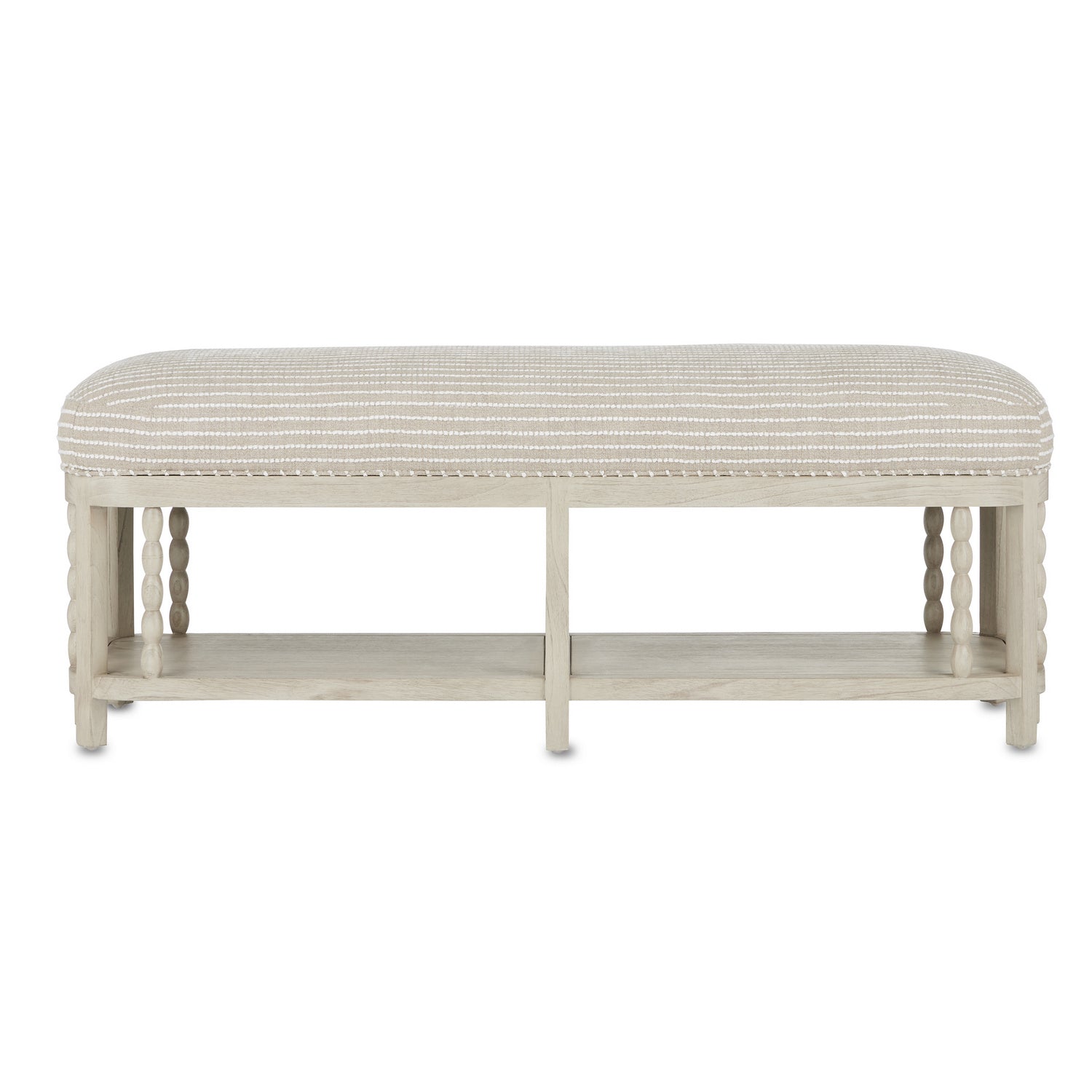 Currey and Company - 7000-0672 - Bench - Norene - Fog Gray