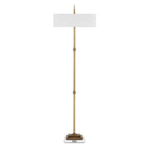 Currey and Company - 8000-0123 - Two Light Floor Lamp - Caldwell - Antique Brass/Clear