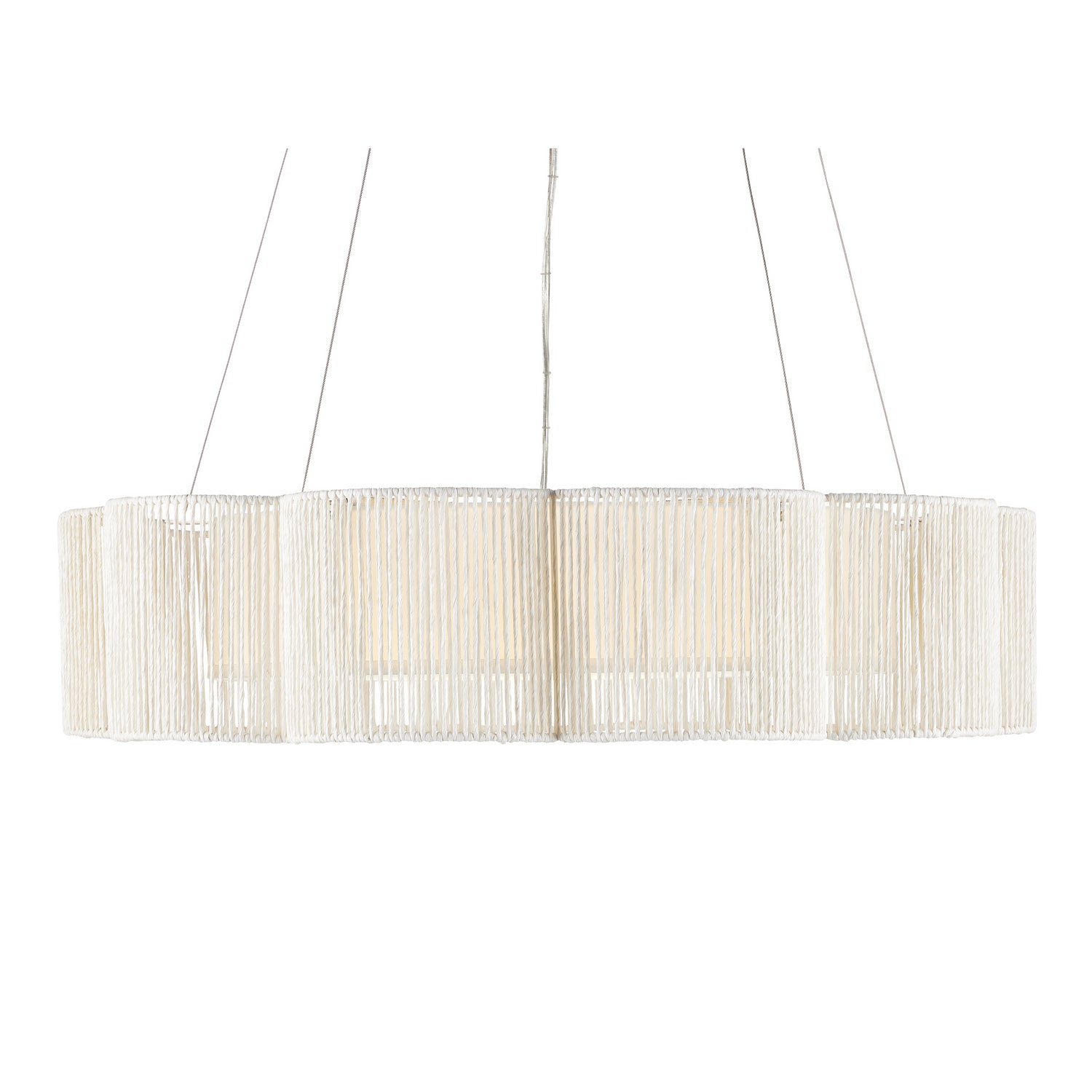 Currey and Company - 9000-0923 - LED Chandelier - Ancroft - White/Contemporary Silver Leaf