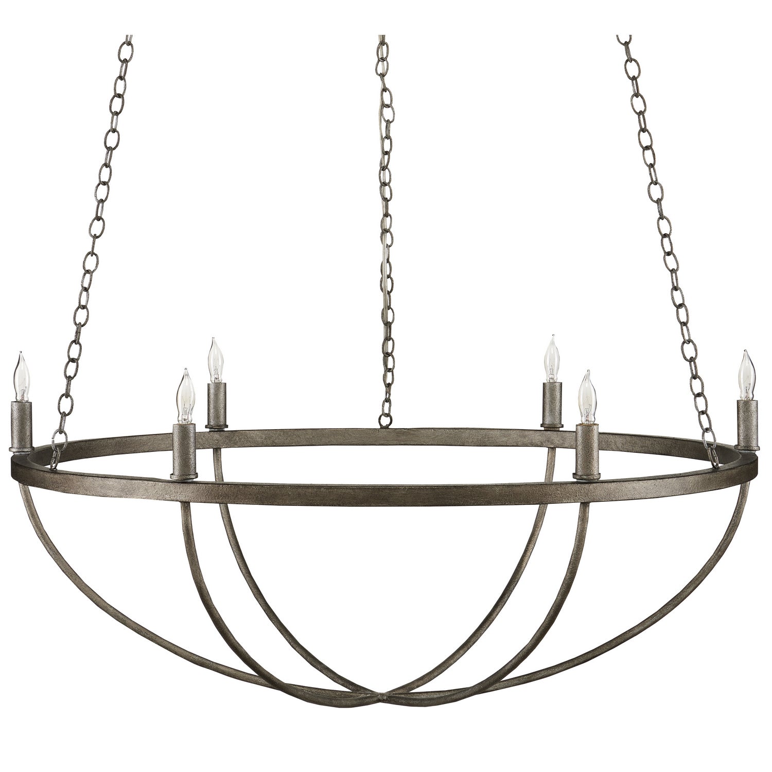 Currey and Company - 9000-0942 - Six Light Chandelier - Quillian - Light Molé