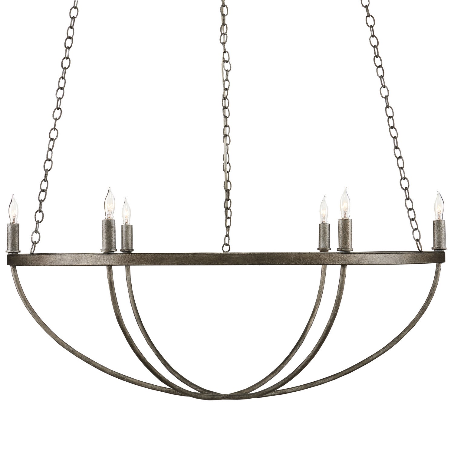 Currey and Company - 9000-0942 - Six Light Chandelier - Quillian - Light Molé