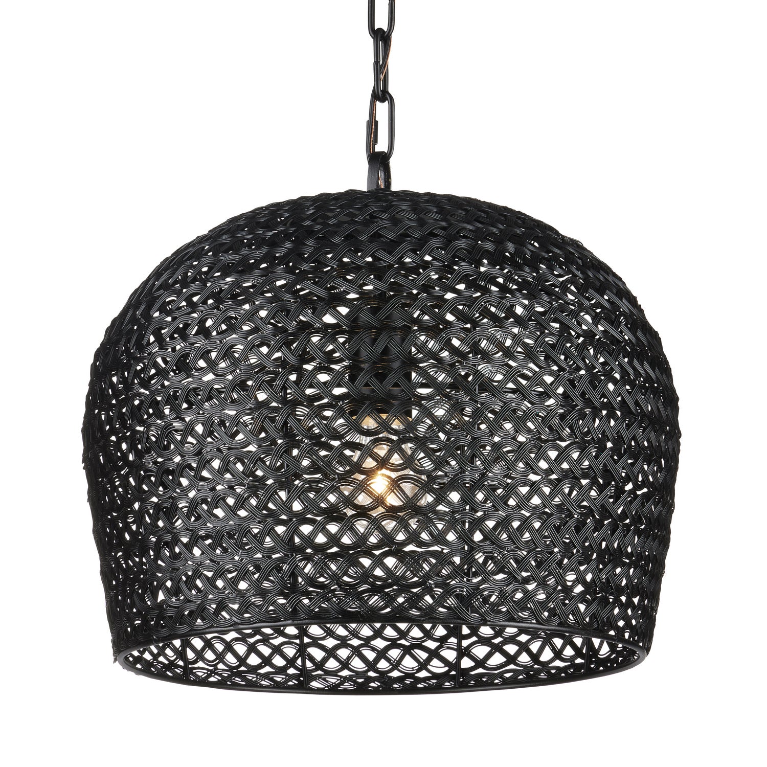 Currey and Company - 9000-0960 - One Light Pendant - Piero - Satin Black