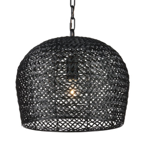 Currey and Company - 9000-0960 - One Light Pendant - Piero - Satin Black