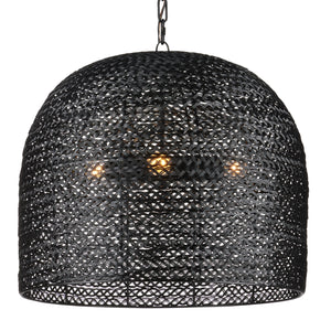 Currey and Company - 9000-0961 - Three Light Pendant - Piero - Satin Black