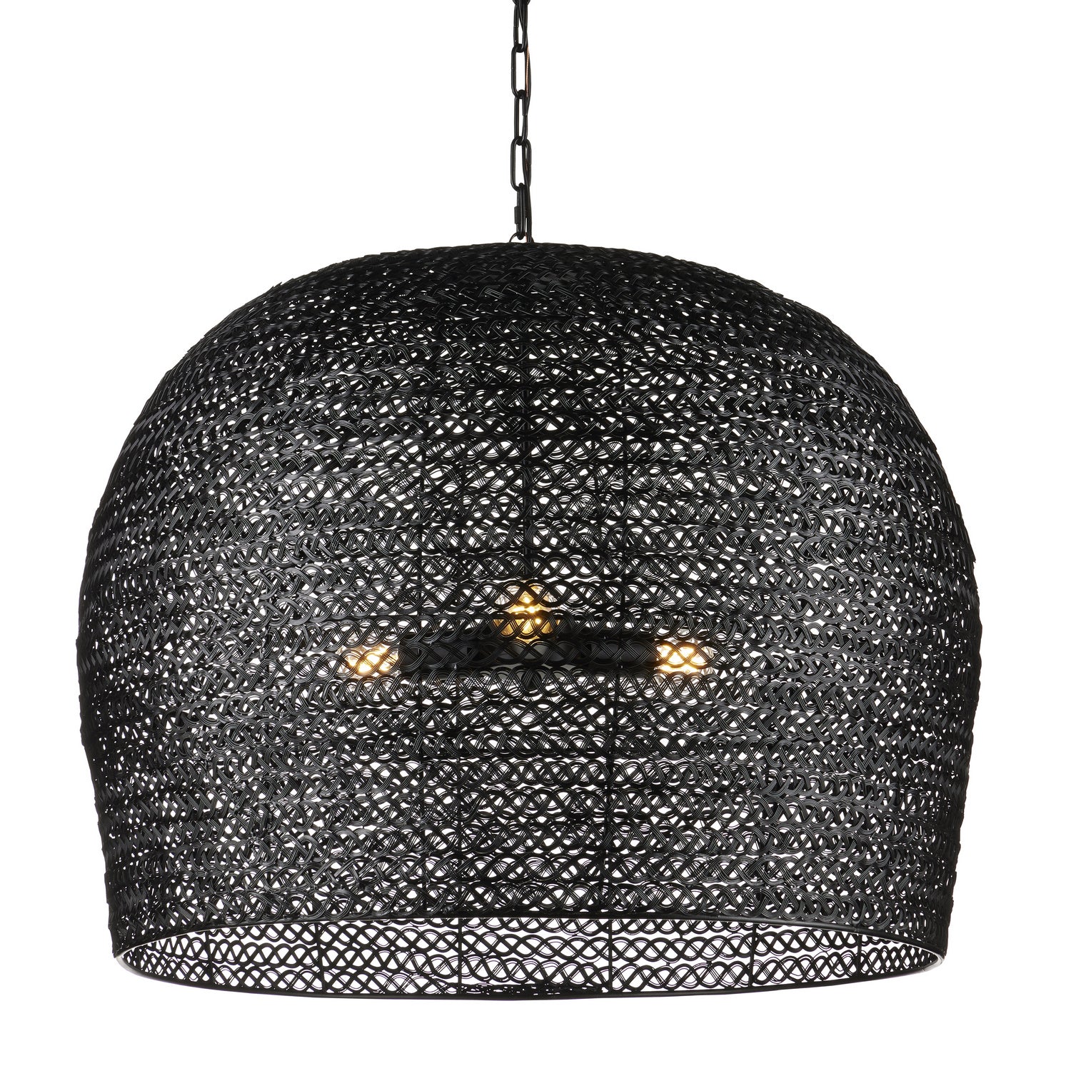 Currey and Company - 9000-0962 - Three Light Pendant - Piero - Satin Black