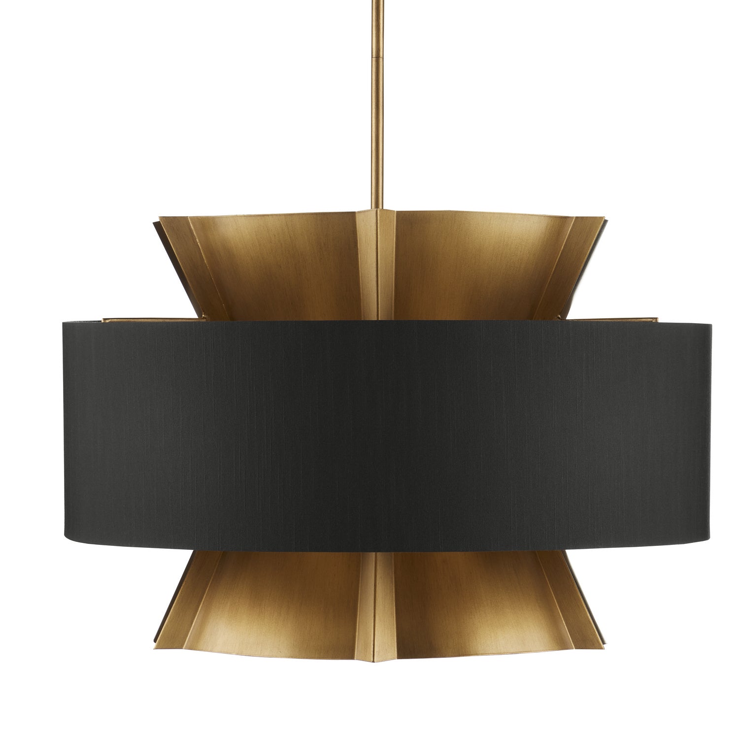 Currey and Company - 9000-0970 - Six Light Chandelier - Oxenwood - Brass/Black