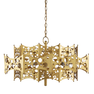 Currey and Company - 9000-0971 - Five Light Chandelier - Emmental - Contemporary Gold Leaf