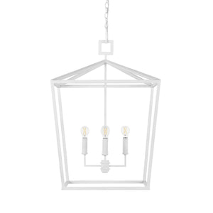 Currey and Company - 9000-0977 - Five Light Chandelier - Denison - Gesso White