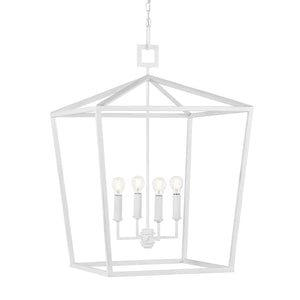 Currey and Company - 9000-0977 - Five Light Chandelier - Denison - Gesso White