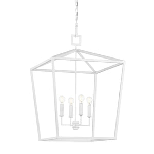 Currey and Company - 9000-0977 - Five Light Chandelier - Denison - Gesso White