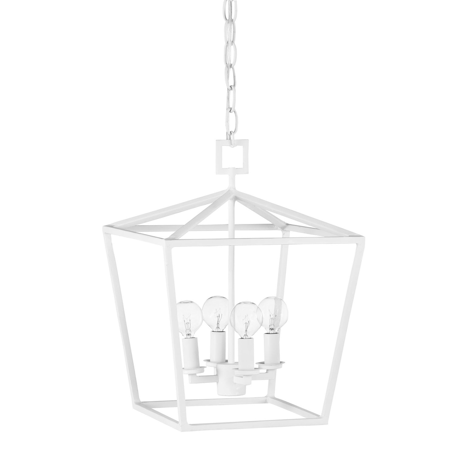 Currey and Company - 9000-0978 - Four Light Chandelier - Denison - Gesso White