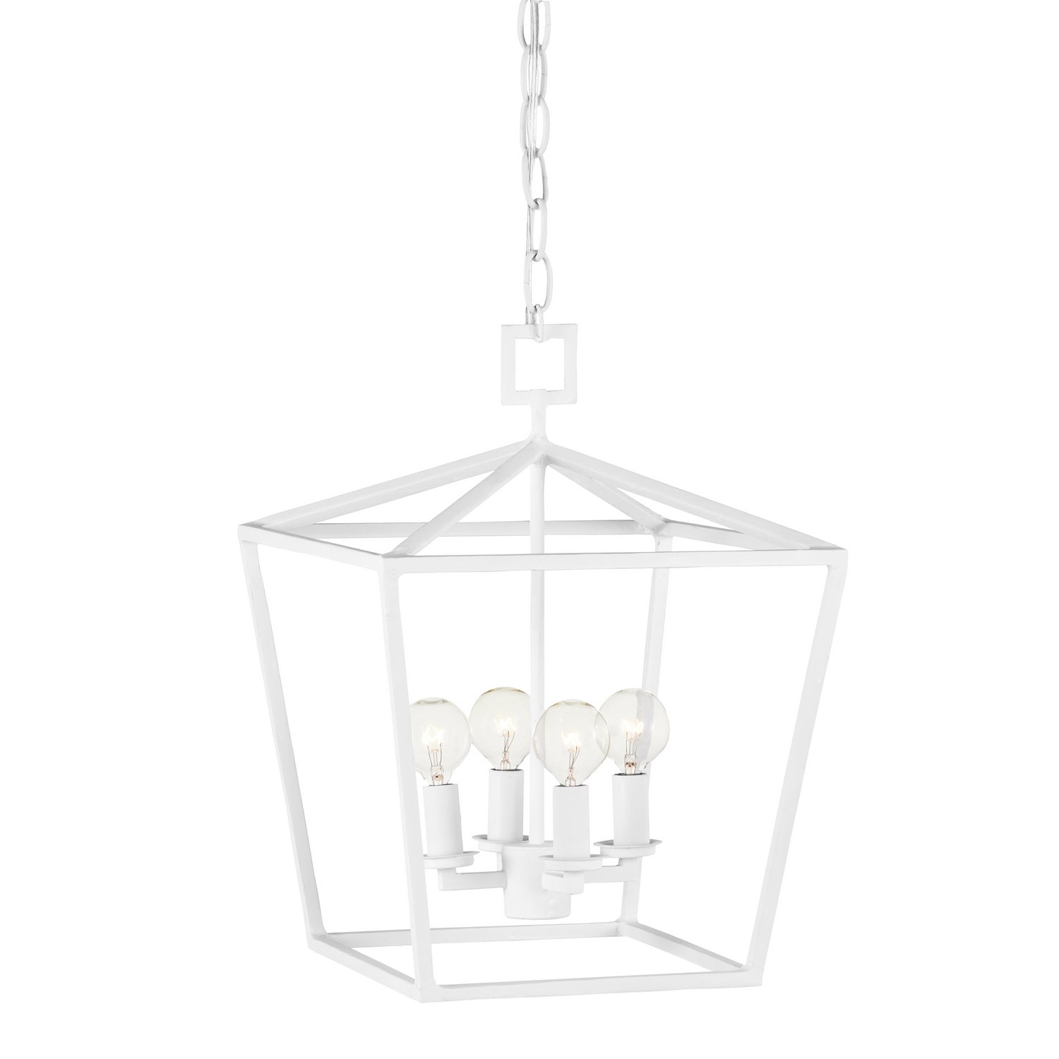 Currey and Company - 9000-0978 - Four Light Chandelier - Denison - Gesso White