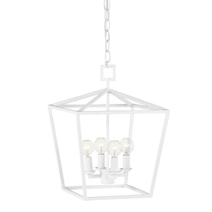 Currey and Company - 9000-0978 - Four Light Chandelier - Denison - Gesso White