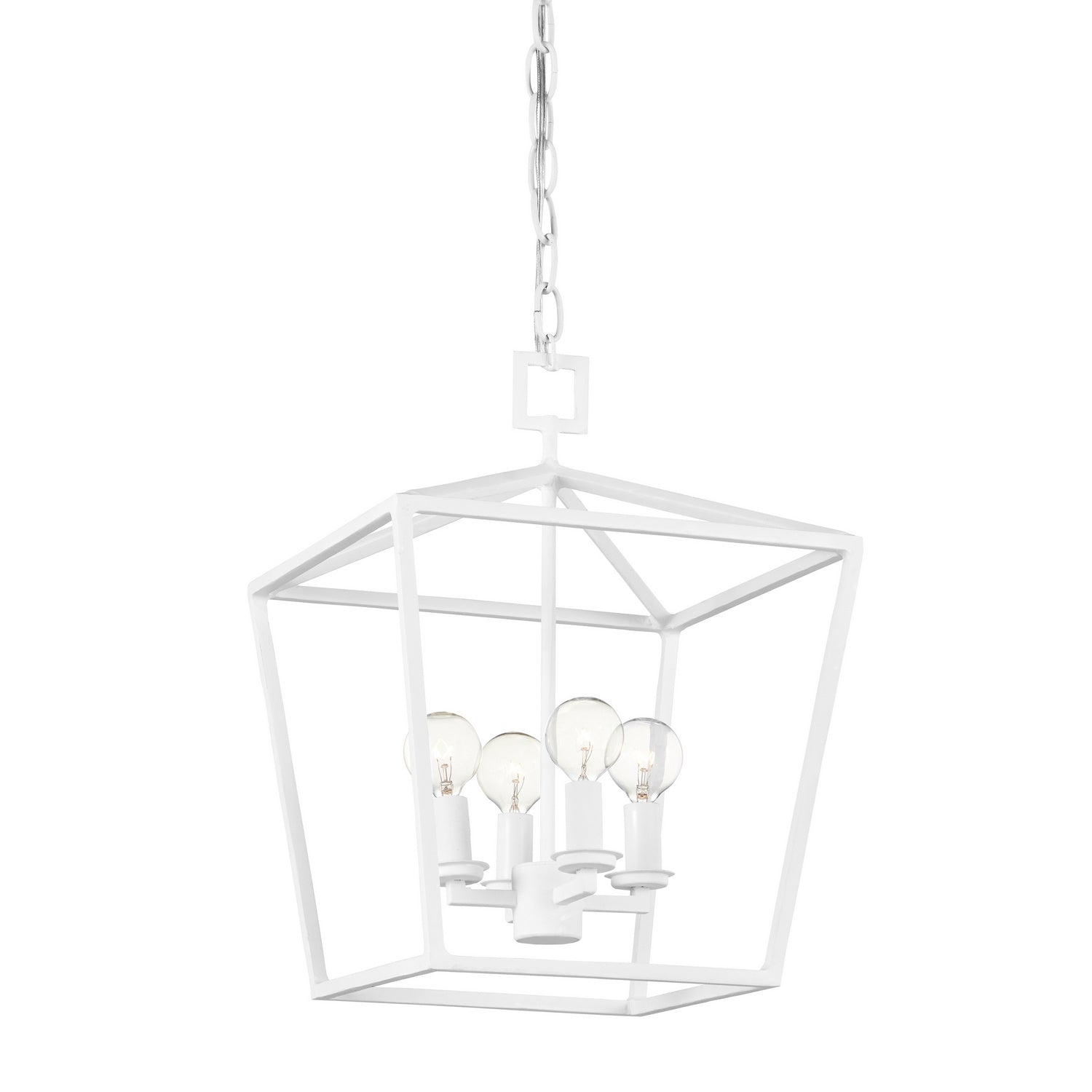 Currey and Company - 9000-0978 - Four Light Chandelier - Denison - Gesso White