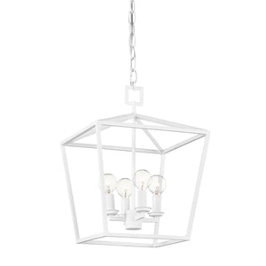 Currey and Company - 9000-0978 - Four Light Chandelier - Denison - Gesso White