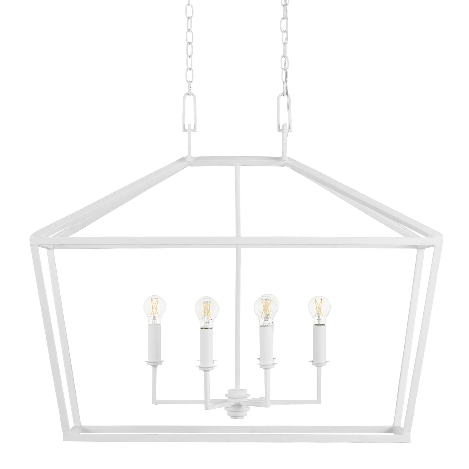 Currey and Company - 9000-0979 - Six Light Chandelier - Denison - Gesso White