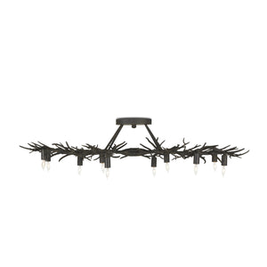 Currey and Company - 9000-0981 - Ten Light Semi-Flush Mount - Rainforest - Rustic Bronze