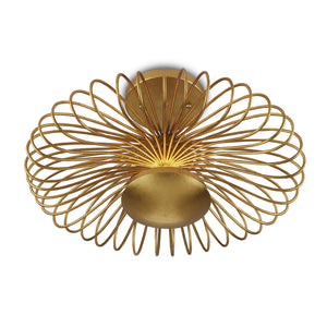 Currey and Company - 9000-0985 - LED Semi-Flush Mount - Sheereen - Contemporary Gold Leaf/ Contemporary Gold