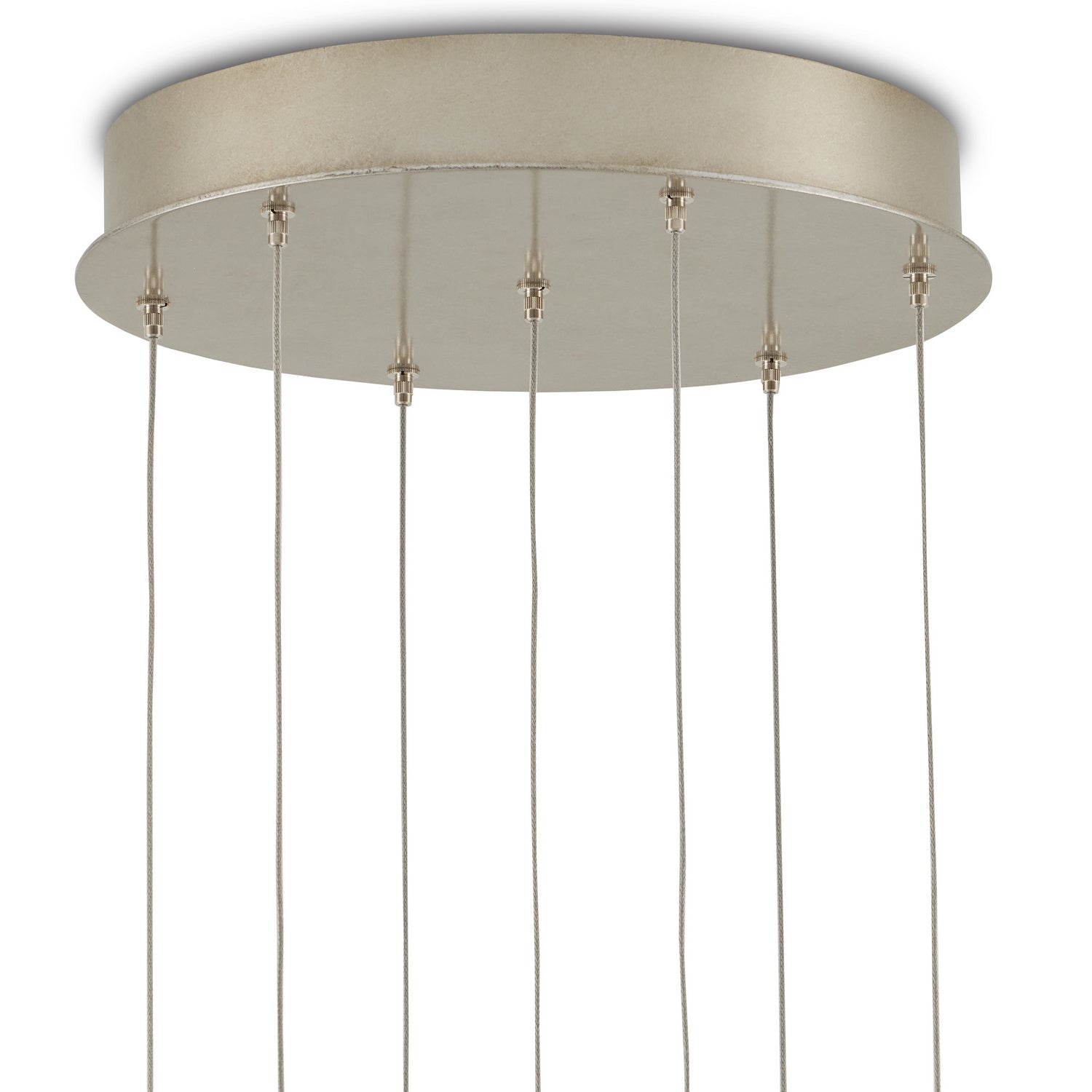 Currey and Company - 9000-1014 - Seven Light Pendant - Pathos - Antique Silver/Antique Gold/Matte Charcoal